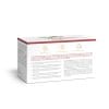 Ein Nahrungsergänzungsmittel in der weiß-roten Longevity-Box mit deutschem Text, Symbolen für Zellteilung, Stoffwechsel und Blutbildung sowie einer dezenten Pflanzenillustration. Produktdetails und Dosierungshinweise sind auf der Seitenwand aufgeführt.